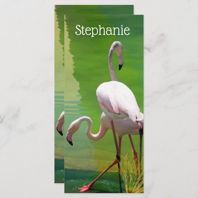 Flamingos Design Bookmark (Front/Back)