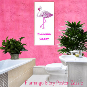 Flamingos Glory Poster