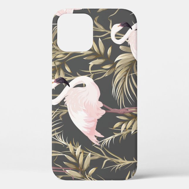 Flamingos & Gold: Pink Tropical Elegance. Case-Mate iPhone Case (Back)
