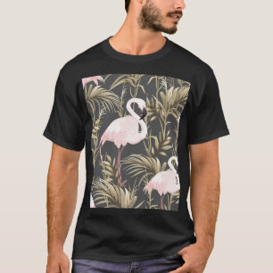 Flamingos & Gold: Pink Tropical Elegance. T-Shirt