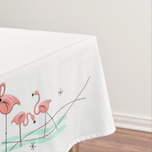 Flamingos Group border tablecloth