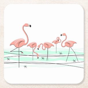 Flamingos Group coasters