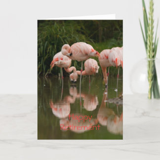 Flamingos Happy Retirement Card
