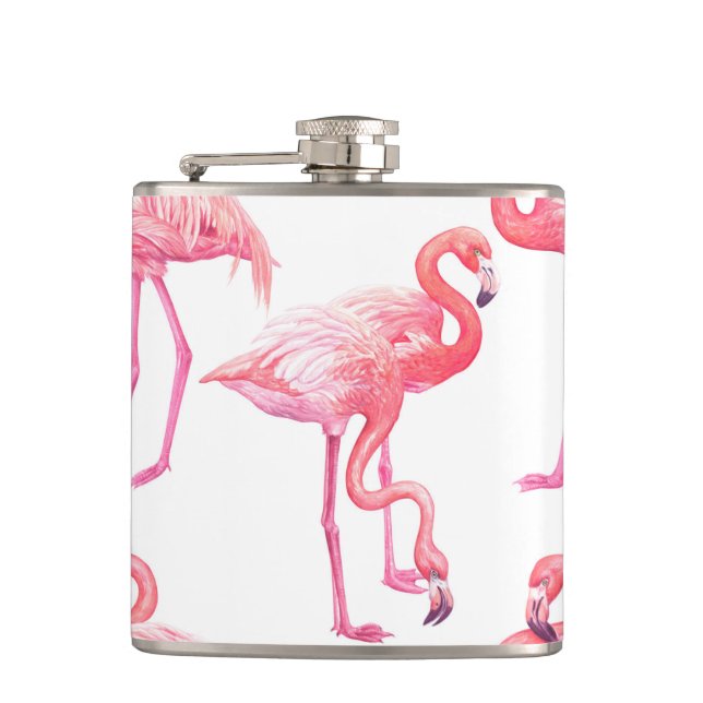 Flamingos Hip Flask (Front)