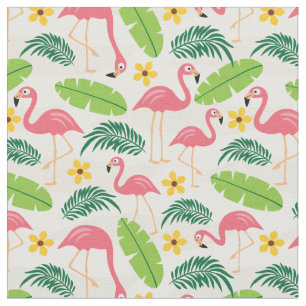 Flamingos in Paradise Fabric