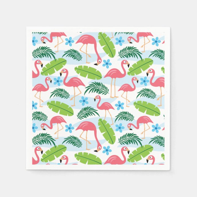 Flamingos in Paradise Napkins (Front)