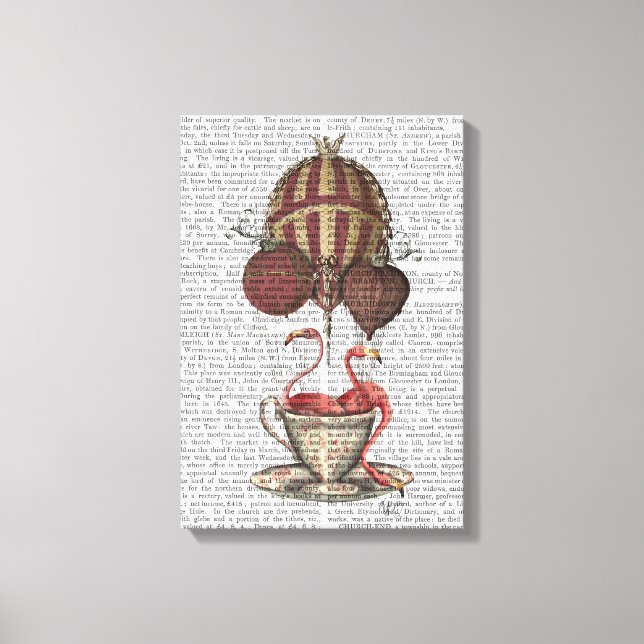 Flamingos in Teacup Canvas Print (Front)