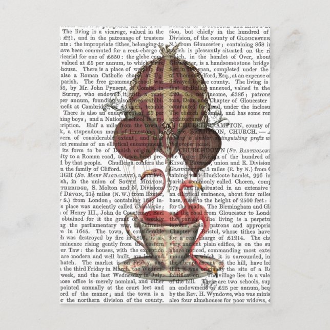 Flamingos in Teacup Postcard (Front)