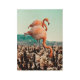 Flamingos In The Desert Wood Poster