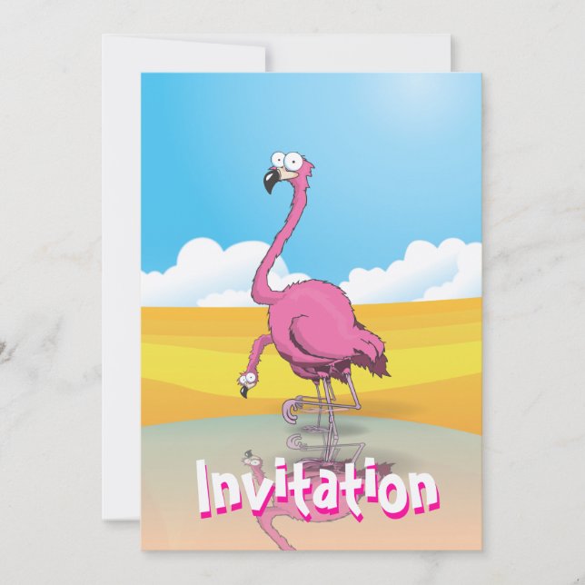 Flamingos Invitation (Front)