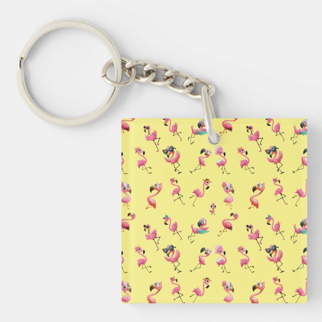 Flamingos Key Ring (Front)
