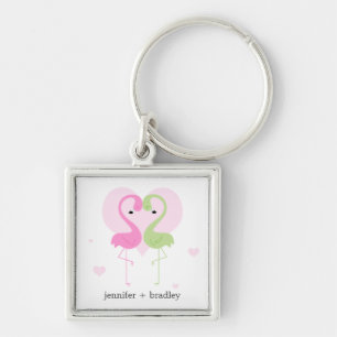 Flamingos Key Ring