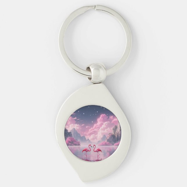 Flamingos Key Ring (Front)