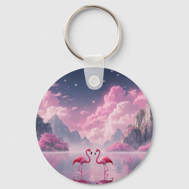 Flamingos Key Ring (Front)