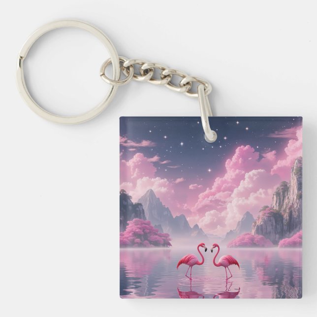 Flamingos Key Ring (Front)
