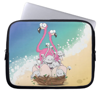 flamingos laptop sleeve