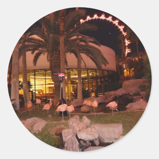 Flamingos, Las Vegas Stickers (Front)