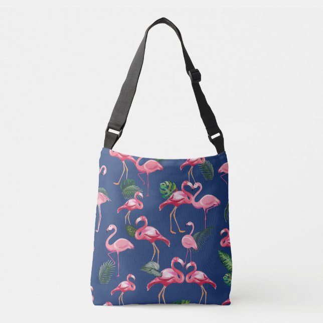Flamingos Love Pattern 2 Crossbody Bag (Front)