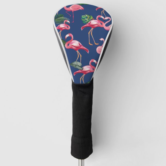 Flamingos Love Pattern 2 Golf Head Cover (Front)