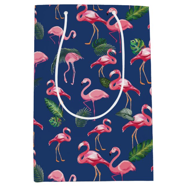 Flamingos Love Pattern 2 Medium Gift Bag (Front)