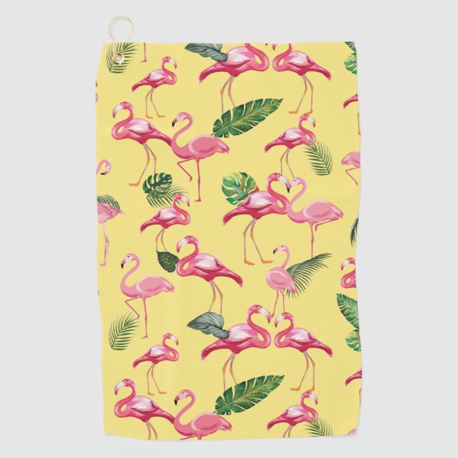 Flamingos Love Pattern 3 Golf Towel (Front)