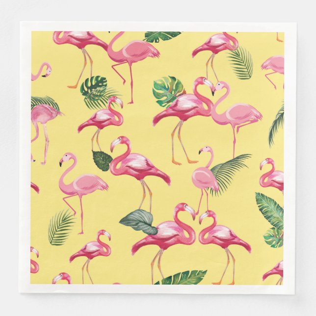 Flamingos Love Pattern 3 Napkin (Front)