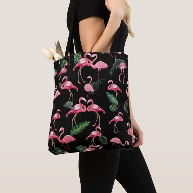 Flamingos Love Pattern 4 Tote Bag (Close Up)
