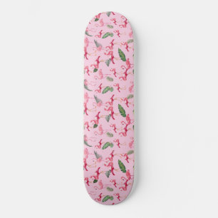 Flamingos Love Pattern 5 Skateboard