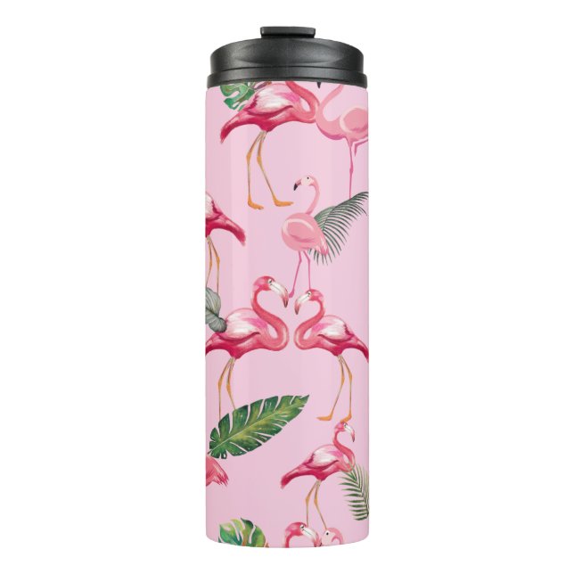 Flamingos Love Pattern 5 Thermal Tumbler (Front)