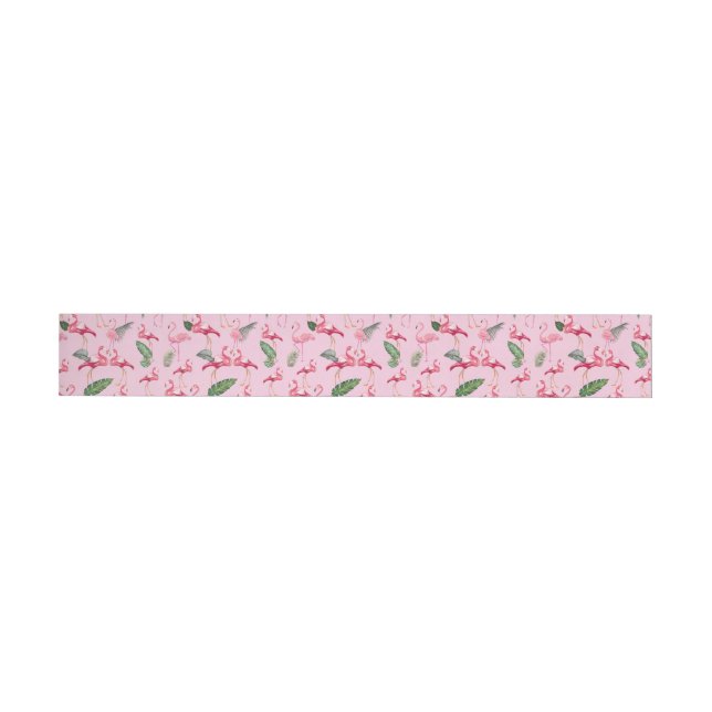 Flamingos Love Pattern 5 Wrap Around Label (Individual)