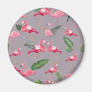 Flamingos Love Pattern 6 Magnet