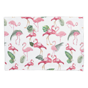Flamingos Love Pattern Pillowcase