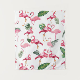 Flamingos Love Pattern Tapestry