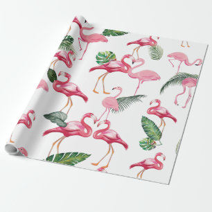 Flamingos Love Pattern Wrapping Paper