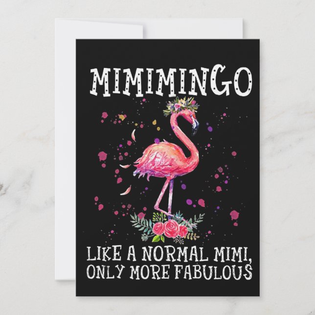 Flamingos | Mimimingo Like A Normal Mimi Holiday Card (Front)