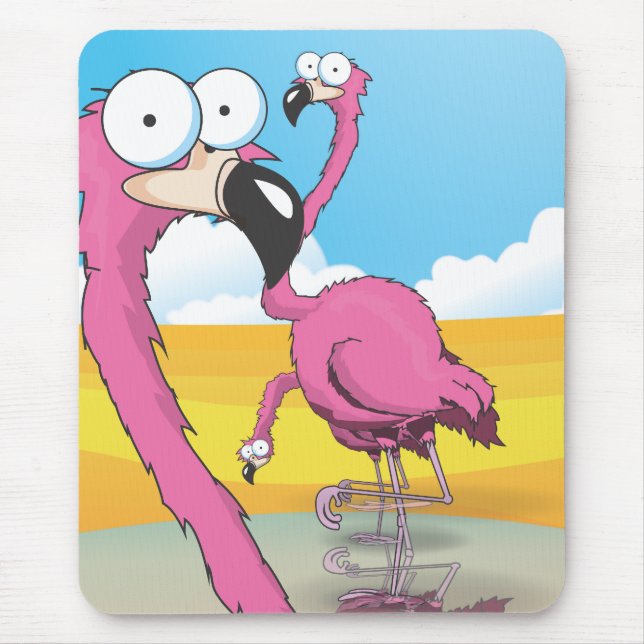 Flamingos Mouse Mat (Front)