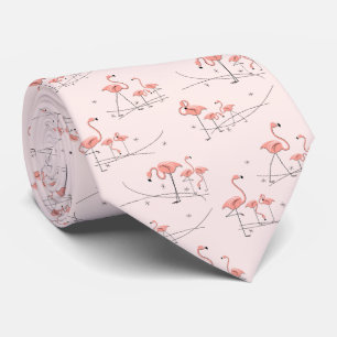 Flamingos Multi Pink tie
