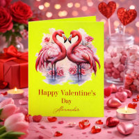 Flamingos Neon Colour Valentine's Day