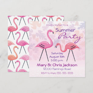 Flamingos Party Invitation