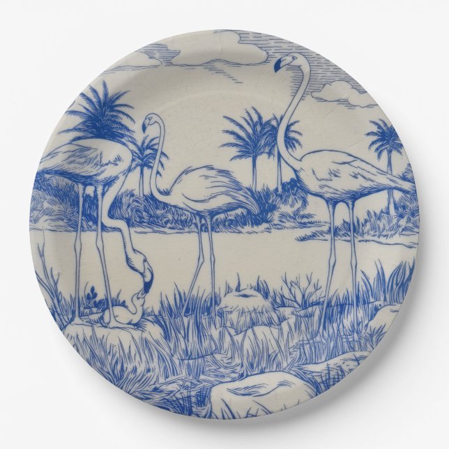  Flamingos Party Plate (Front)