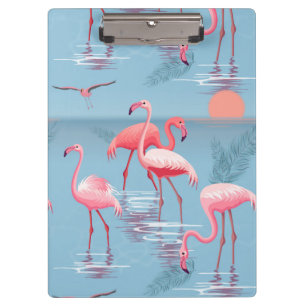 Flamingos Pattern 1 Clipboard