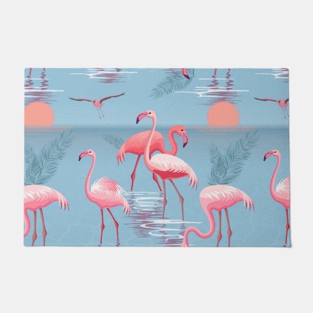 Flamingos Pattern 1 Doormat (Front)