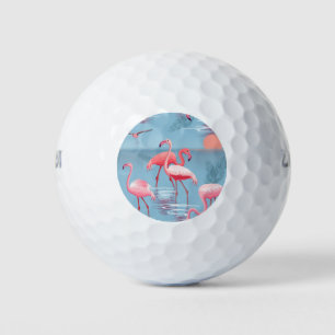Flamingos Pattern 1 Golf Balls