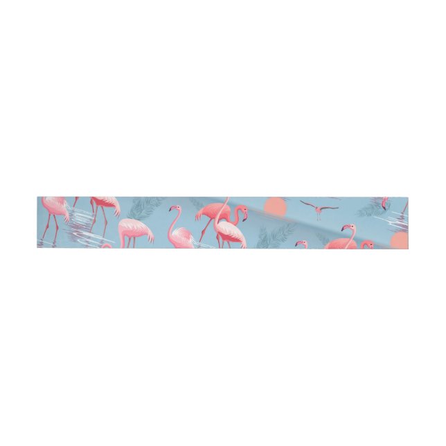 Flamingos Pattern 1 Wrap Around Label (Individual)