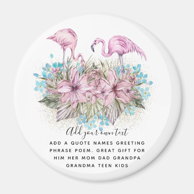 FLAMINGOS Personalised Magnet (Front)