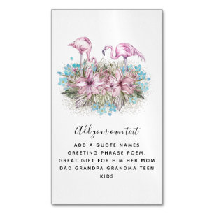 FLAMINGOS Personalised Magnetic Business Card