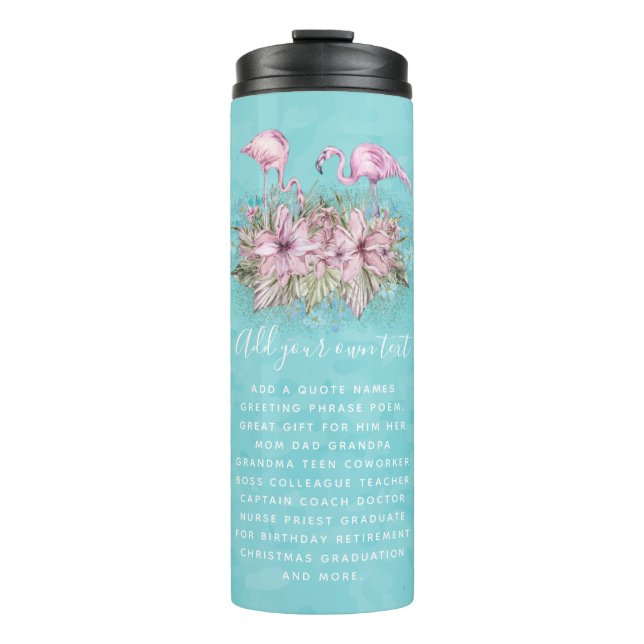FLAMINGOS Personalised Thermal Tumbler (Front)