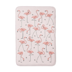Flamingos Pink bath mat