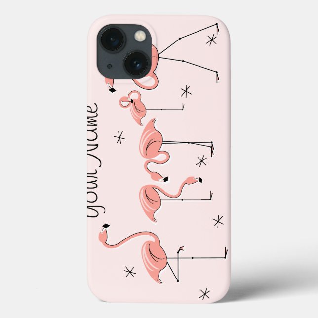 Flamingos Pink Group 'Name' iPad Mini case (Back)