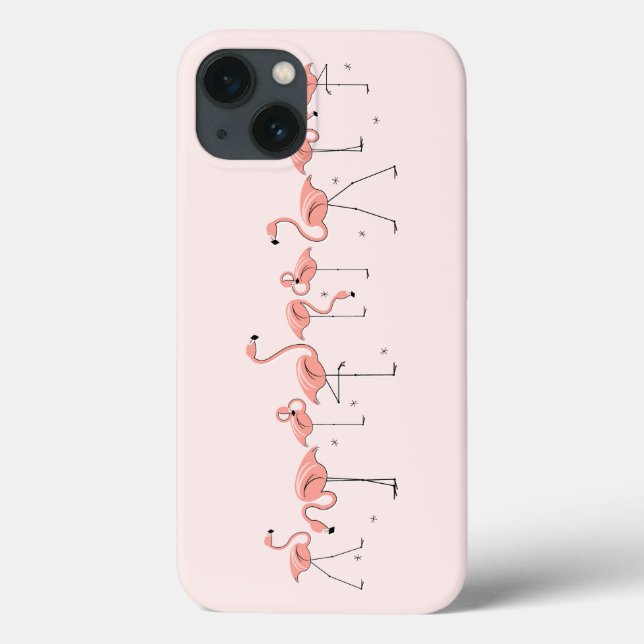 Flamingos Pink Line iPad Mini case (Back)